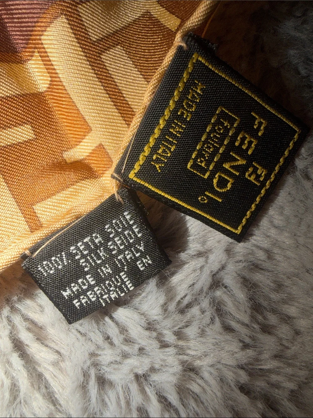 Preloved Fendi Brown & Tan Equestrian Print Silk Scarf excellent condition 33x33